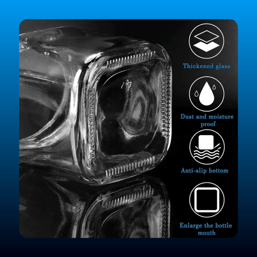 Clear Glass Condiment Canisters with Tray