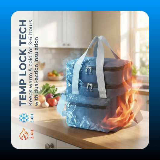 Double-Layer Insulated Lunch Bag