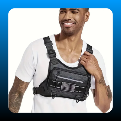 Black Tactical Chest Vest