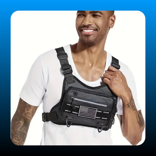 Black Tactical Chest Vest