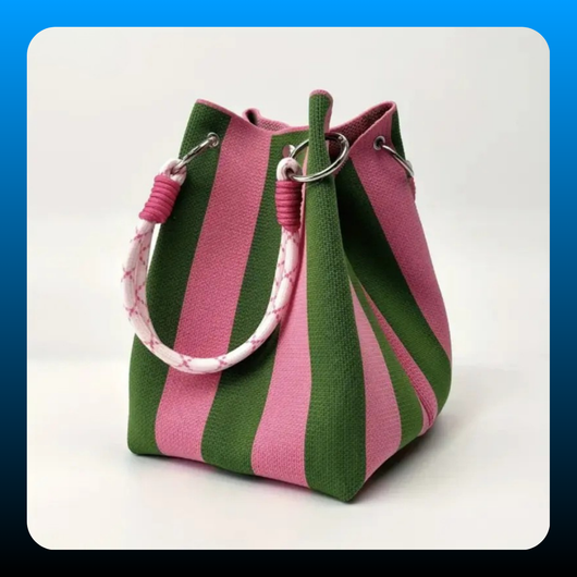 Boho Woven Bucket Bag
