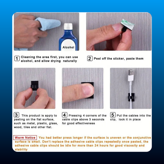 Adhesive Cable Clamps