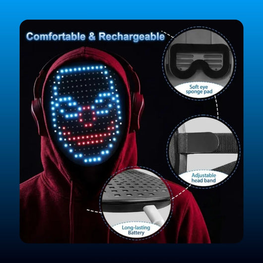 LED Face Changing Halloween Mask