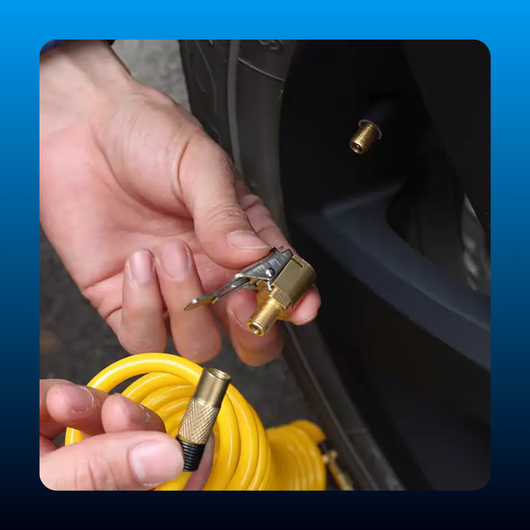 2pcs Tire Inflator Nozzles with Clip-On Connectors