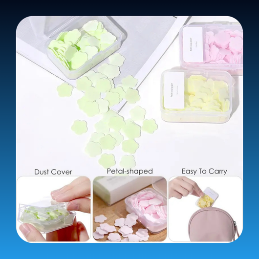 Multicolored Travel Paper Soap Sheets (3 Pack)