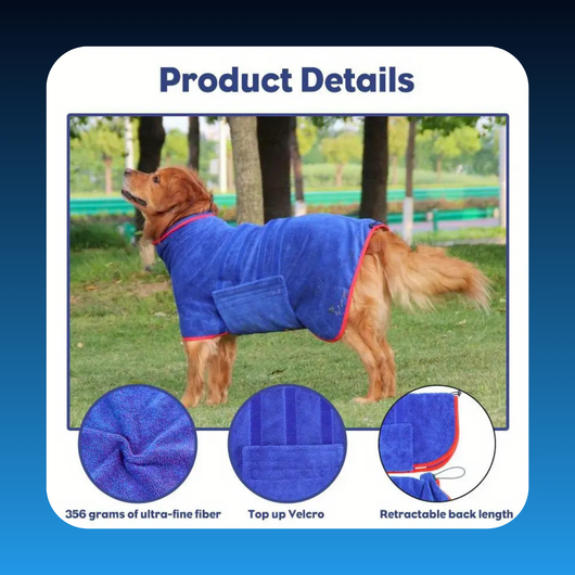 Quick Drying Adjustable Pet Bath Robe