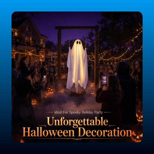 Light Up Hanging Ghost on Swing