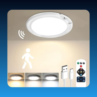 Rechargeable Motion Sensor Ceiling Light with Remote