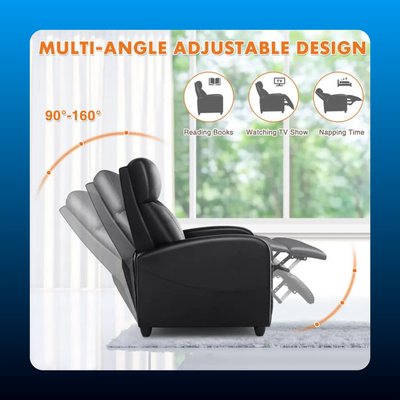 Push Back Recliner Chair with Footrest