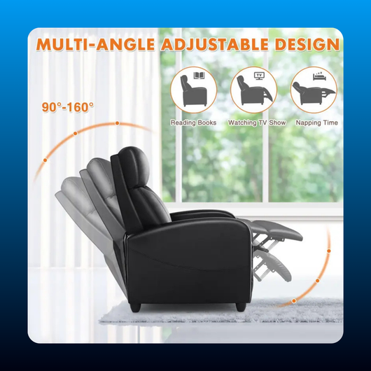 Push Back Recliner Chair with Footrest
