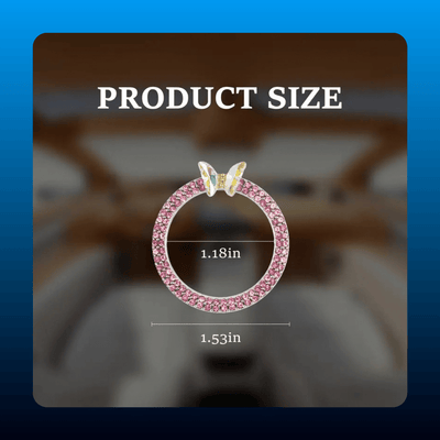 Rhinestone Start Stop Button Ring