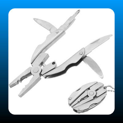 Stainless 9-in-1 Multi-Tool Keychain Kit