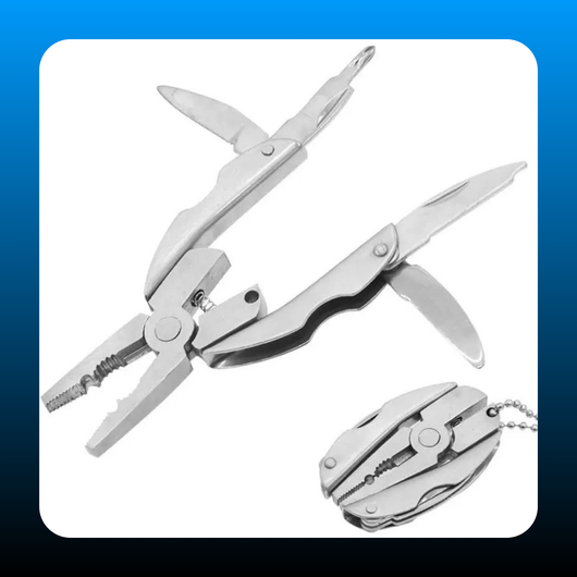 Stainless 9-in-1 Multi-Tool Keychain Kit