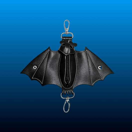 Handmade Leather Bat Coin Purse