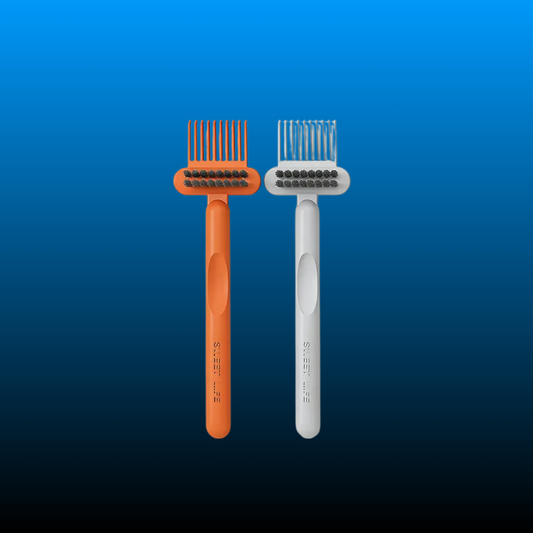 2 Pack Kit with Mini Rake & Nylon Bristles (Random Color)