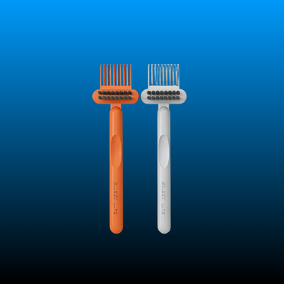 2 Pack Kit with Mini Rake & Nylon Bristles (Random Color)