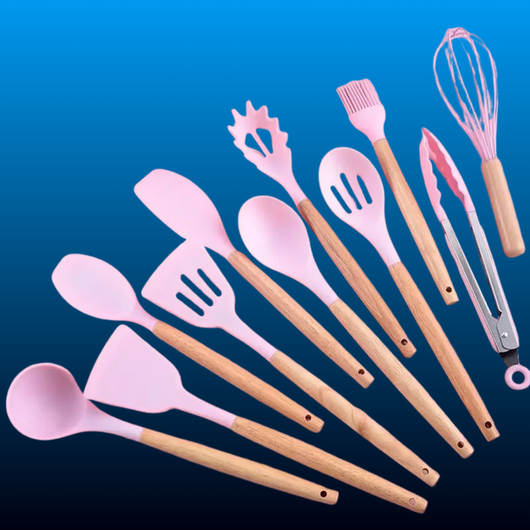19-Piece Kitchen Knife and Utensil Block Set