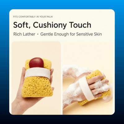 Bath Sponge with Soap Pocket