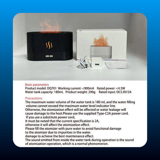 Portable Flame-Effect Air Aroma Diffuser