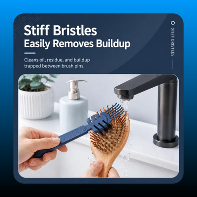2 Pack Kit with Mini Rake & Nylon Bristles (Random Color)
