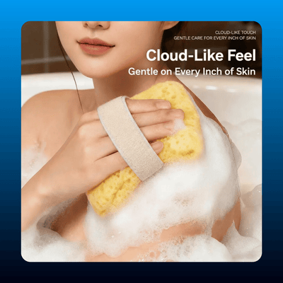 Bath Sponge with Soap Pocket