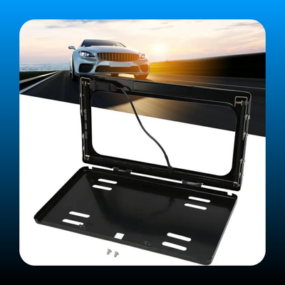 Rust-Proof Electric Vehicle License Plate Frame with Cover