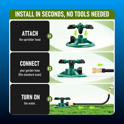 3-Arm ABS Design Garden Sprinkler