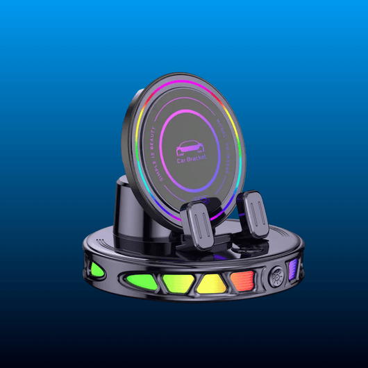 Rotating Wireless Charging Car Phone Holder with RGB