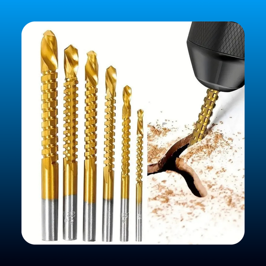 Titanium-Plated High-Speed Steel Power Drill Bit Set