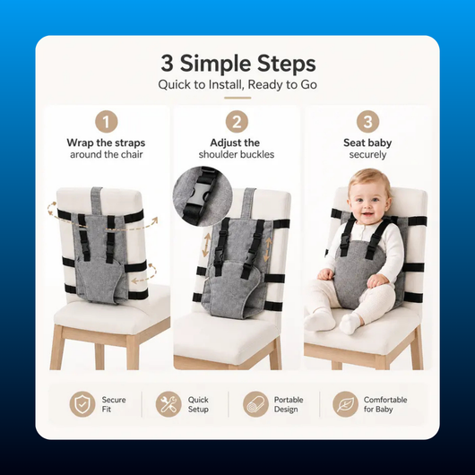 Portable Baby Seat Harness for Dining Chairs