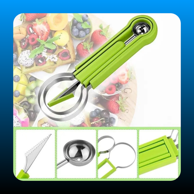 4-in-1 Stainless Steel Melon Baller Scoop Set