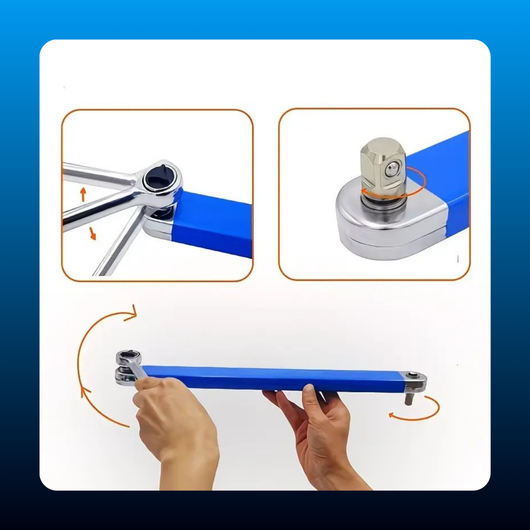 Offset Extension Wrench with Adapters