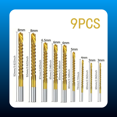 Titanium-Plated High-Speed Steel Power Drill Bit Set
