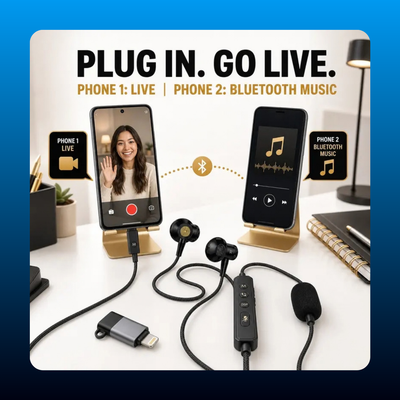 Karaoke Sound Card with In-Ear Monitors