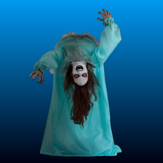 Animated Crawling Ghost Woman Prop