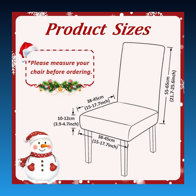 Christmas Santa Print Chair Covers (6 Pack)