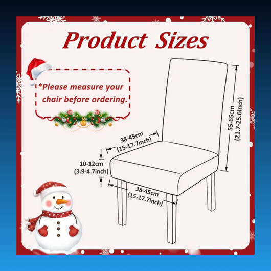 Christmas Santa Print Chair Covers (6 Pack)