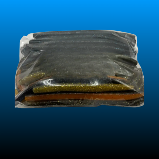 Soft Plastic Fishing Worms for Bass (10 Pack)
