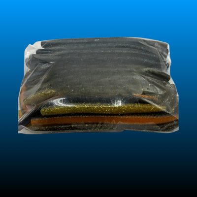Soft Plastic Fishing Worms for Bass (10 Pack)