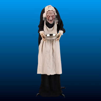Animated Greeter Old Woman Prop