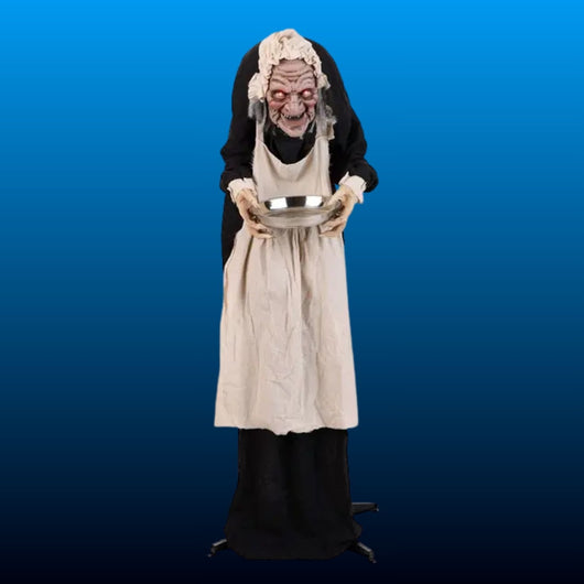 Animated Greeter Old Woman Prop