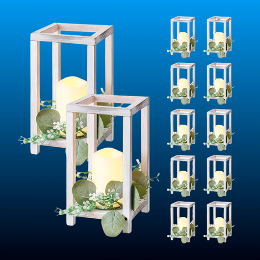 Wooden Lantern Centerpiece Kit (36 Piece)