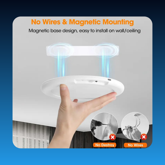 Rechargeable Motion Sensor Ceiling Light with Remote
