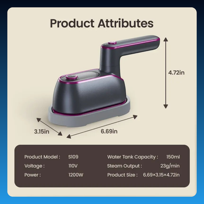 2-in-1 Steam Iron & Clothes Steamer