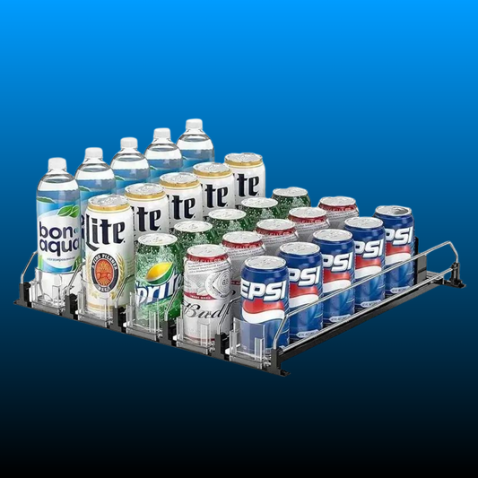 Self-Pushing Refrigerator Beverage Dispenser (3 Rows)