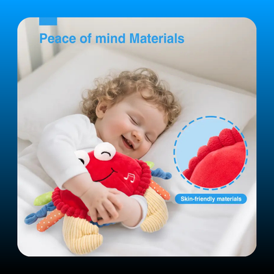 Musical Crab Plush Toy with  48 Songs & Repeat What You Say