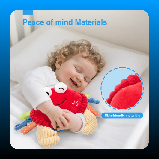 Musical Crab Plush Toy with  48 Songs & Repeat What You Say