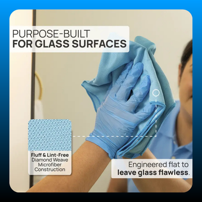 Microfiber Glass Cleaning Cloths (8 Pack)