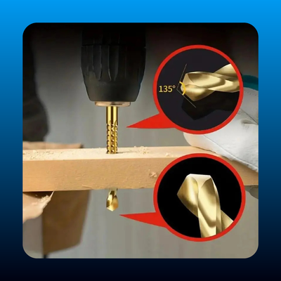 Titanium-Plated High-Speed Steel Power Drill Bit Set