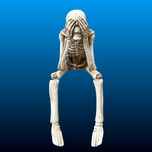 Three Wise Skeleton Shelf Sitter Statue